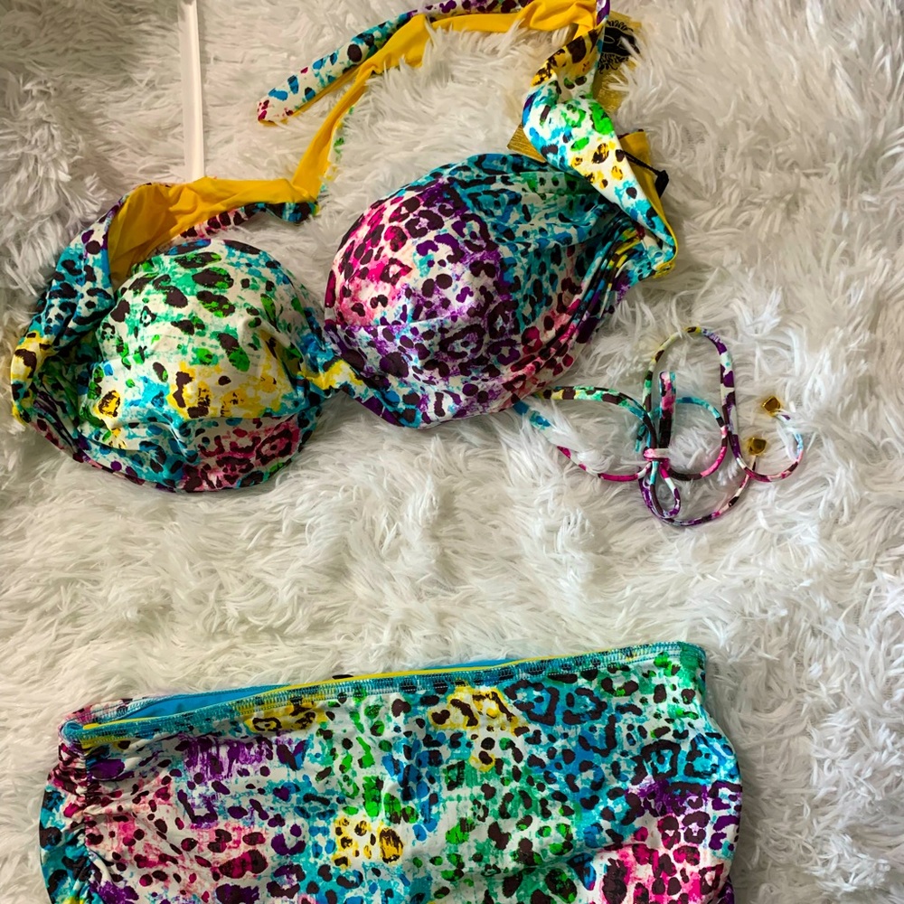 A.che multi color bikini size M